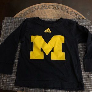 3T Adidas long sleeve University of Michigan Shirt